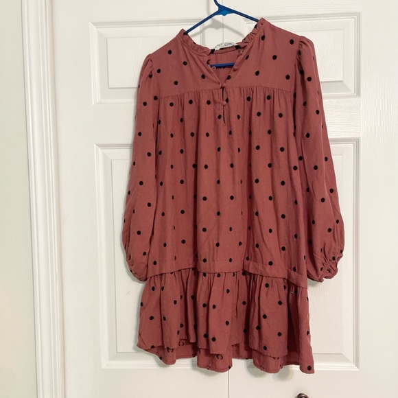 Zara Dresses Zara Polkadot Red Ruffle Babydoll Dress Poshmark